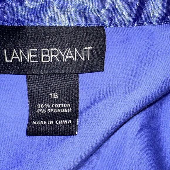 Lane Bryant Women's Short Sleeve Ruche Button Down Blouse Top 16 0631 - Picture 6 of 6